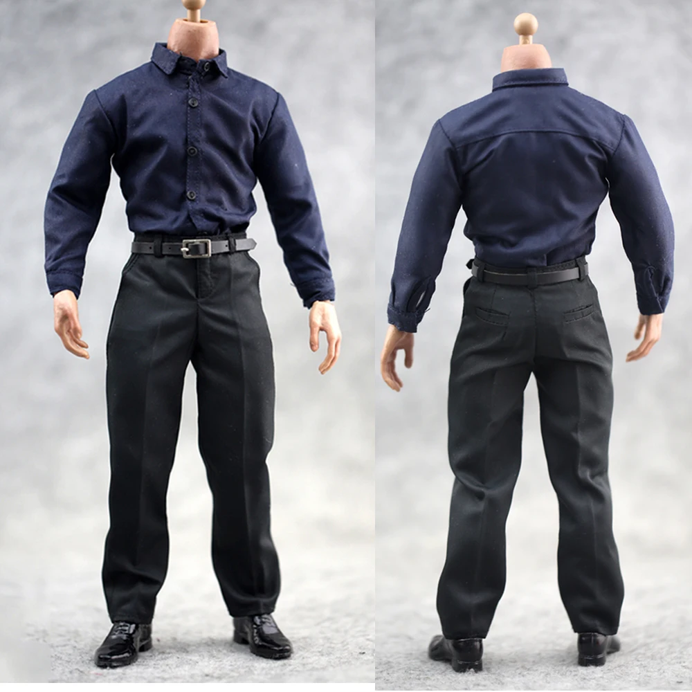 

1/6 Male Trousers with Belt Clothes Accessories Model for F 12" Male Figure Body Doll Toy