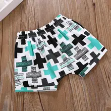 Детские шорты с цветочным рисунком для мальчиков и девочек, штаны на подгузник летняя модная детская одежда со средней талией и кожаным ремнем