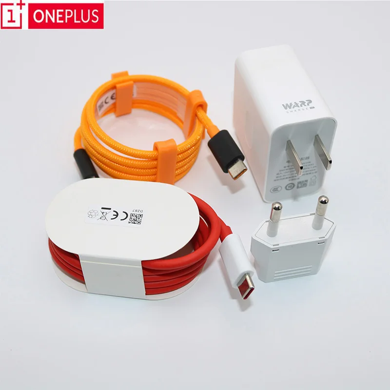 

OnePlus Warp Charge 30 Power Adapter Warp 30W EU Charger EU US Charger Cable Quick Charge 30W For OnePlus 7 Pro Original