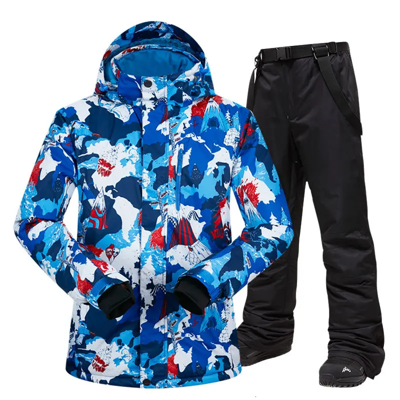 New Ski Suit Men Winter Waterproof Windproof Skiing And Snowboarding