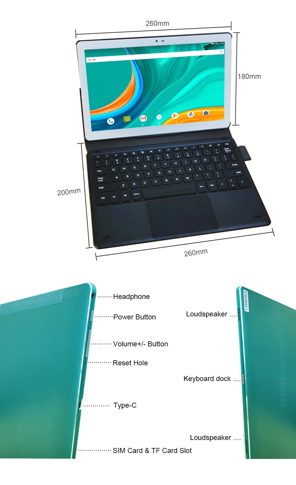 10.5 Inch 4G Android Tablet 2-in-1 Laptop with Keyboard, GPS, Gaming, and 13MP Camera Description Image.This Product Can Be Found With The Tag Names Computer Office, Tablets, Working tablet