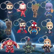 Сердце Tong аксессуары Мстители гаражный комплект танос Тор пантера Человек-паук Автомобильный ключ подвесной мотор кукла подвеска