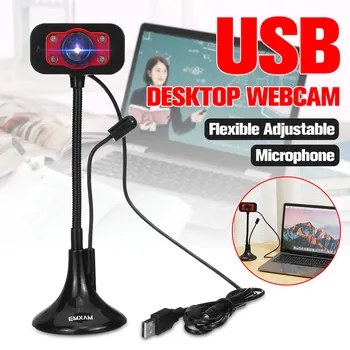 

USB 2.0 Rotatable Computer Webcam with Built-in Microphone PC Digital HD Video Camera Practical Portable Camera Video Recording