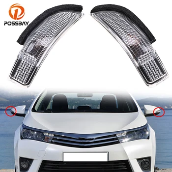 

POSSBAY Car Rearview Mirror Turn Signal Light LED Side Indicator Lights Amber Bulbs for Toyota Avalon Corolla Venza Camry RAV4