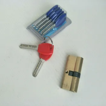 

Wholesale Security Door Lock Cylinder Old-Fashioned AB Lock Cylinder Copper Plastic Handle in Eccentric Double-Sided Security Do