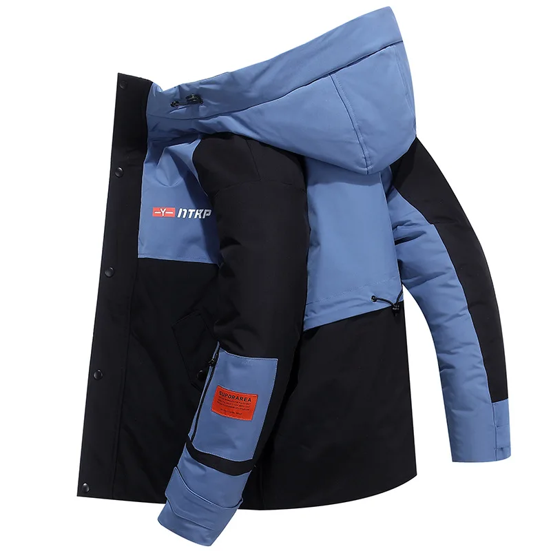 Мужская зимняя хлопковая куртка с капюшоном, пальто с подкладкой, Толстая теплая Свободная верхняя одежда, повседневная мужская парка