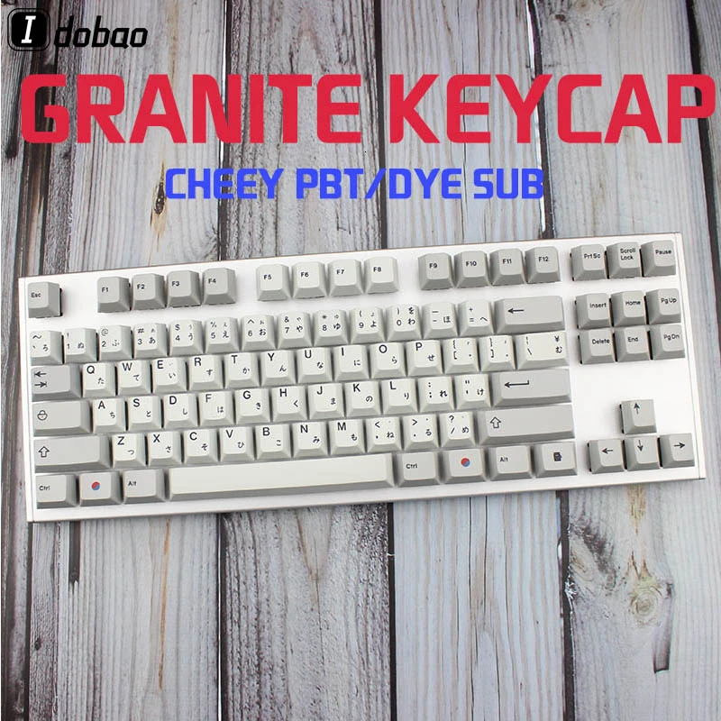 Online Mini Tastiera Dye Sub Keycaps Granito di Colore Per Tastiera Meccanica Chiave di Ciliegio Giapponese Radice Carattere Nero Pbt Keycap Teclado