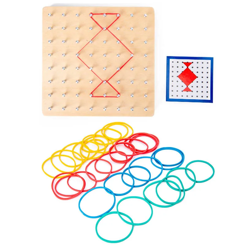  Montessori Geometry Board Teaching Space Educational Toys Cards Creative Graphics Kindergarten Earl - 4000580785231