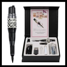 1 Набор, маленький Перманентный макияж, США, станок для мозаичной татуировки, полный набор косметических татуировок с пистолетом для татуировки, иглы, колпачки