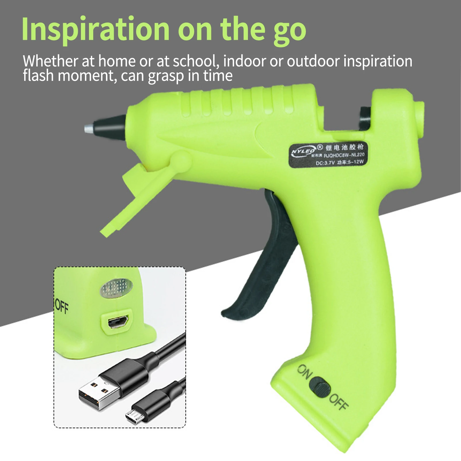 nyleo cordless glue gun 8-10w wireless