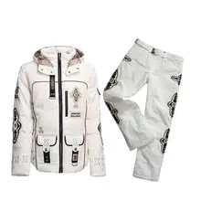 B0GNER с капюшоном водонепроницаемая зимняя спортивная парка ветрозащитная женская пуховая белая Лыжная куртка