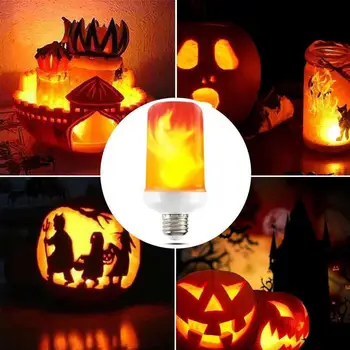

E27 LED Flame Lamp 4 Modes Yellow Flame Effect Light Flickering Bulb Emulation Decor Lamp With Sensor Light 85-265V Gravity H5E1