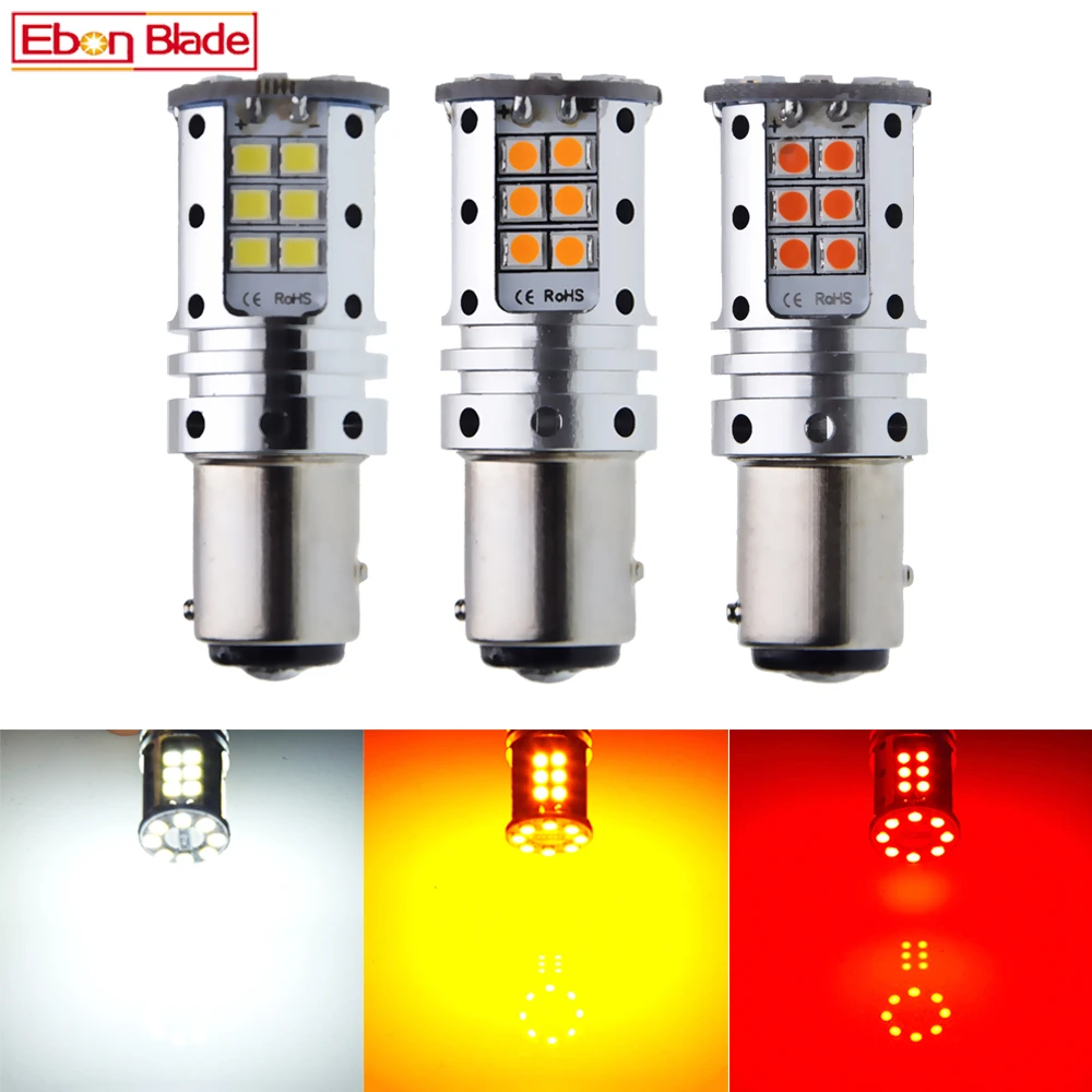 2X Canbus светодиодный автомобильный светильник s 1157 BAY15D 3030 SMD белого цвета красный