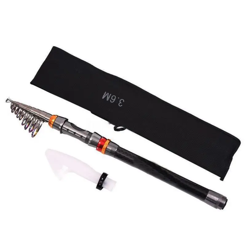 

Carbon Fiber Fishing Rod Ultra Light Portable Travel Telescopic Sea Spinning Pole New