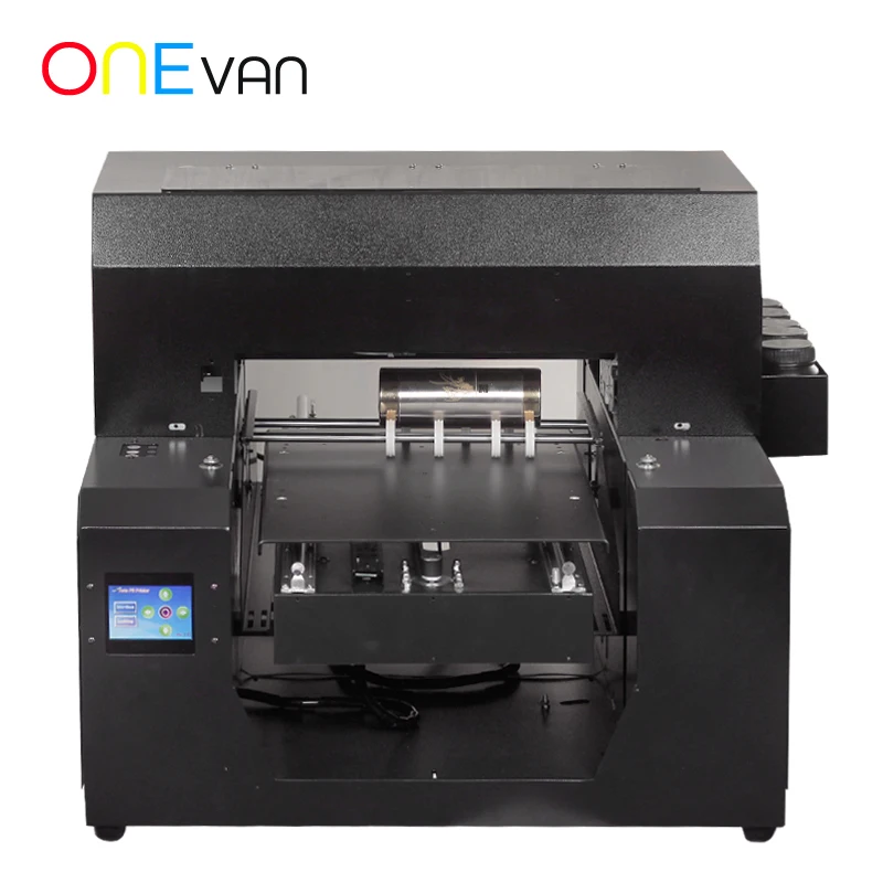 

ONEVAN.Automatic A3 UV Inkjet Printer Print on common Bottle and cylinder object directly