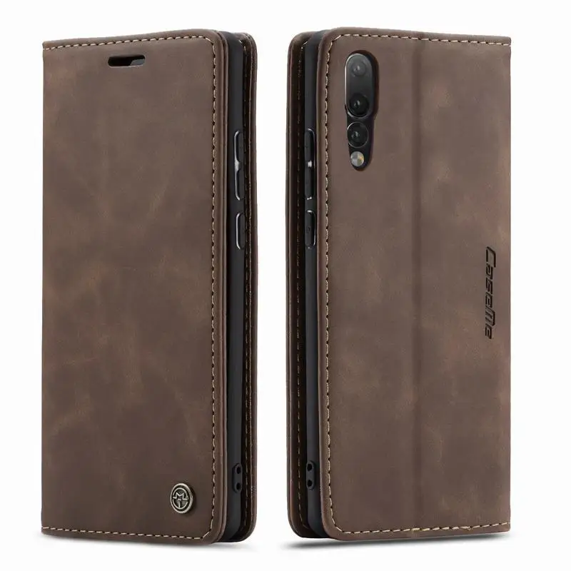 Coffee case Чехол для huawei P20 Lite P30 Pro, чехол, магнитная кожа флип-бумажник, телефон, книга, топ, оболочка, складной чехол для huawei P 20 P 30 - Цвет: Coffee case