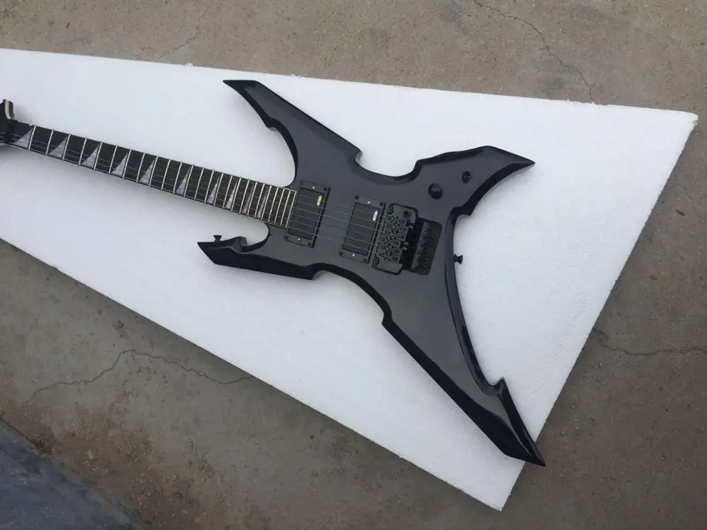 Guitarra Eléctrica jackson de mano izquierda guitarra de forma extrauna envatio gratis negro mate guitarra hecha a mano