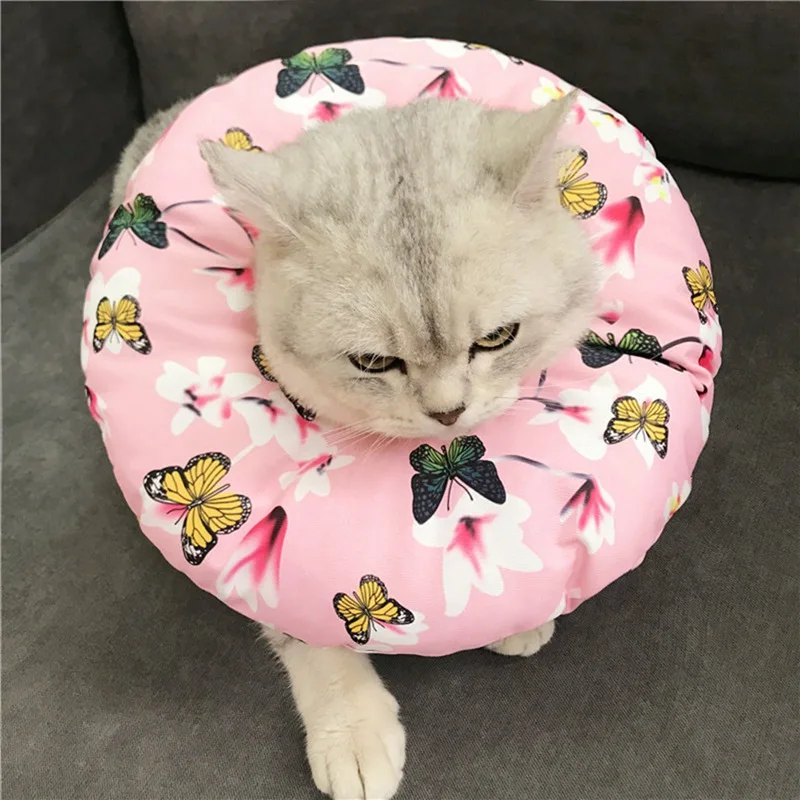 

Pet Dog Cat Collar Adjustable E-Collar Wound Healing Soft Cone Smart Cone Prevent Bite Elizabeth Circle Pet Protection Collar