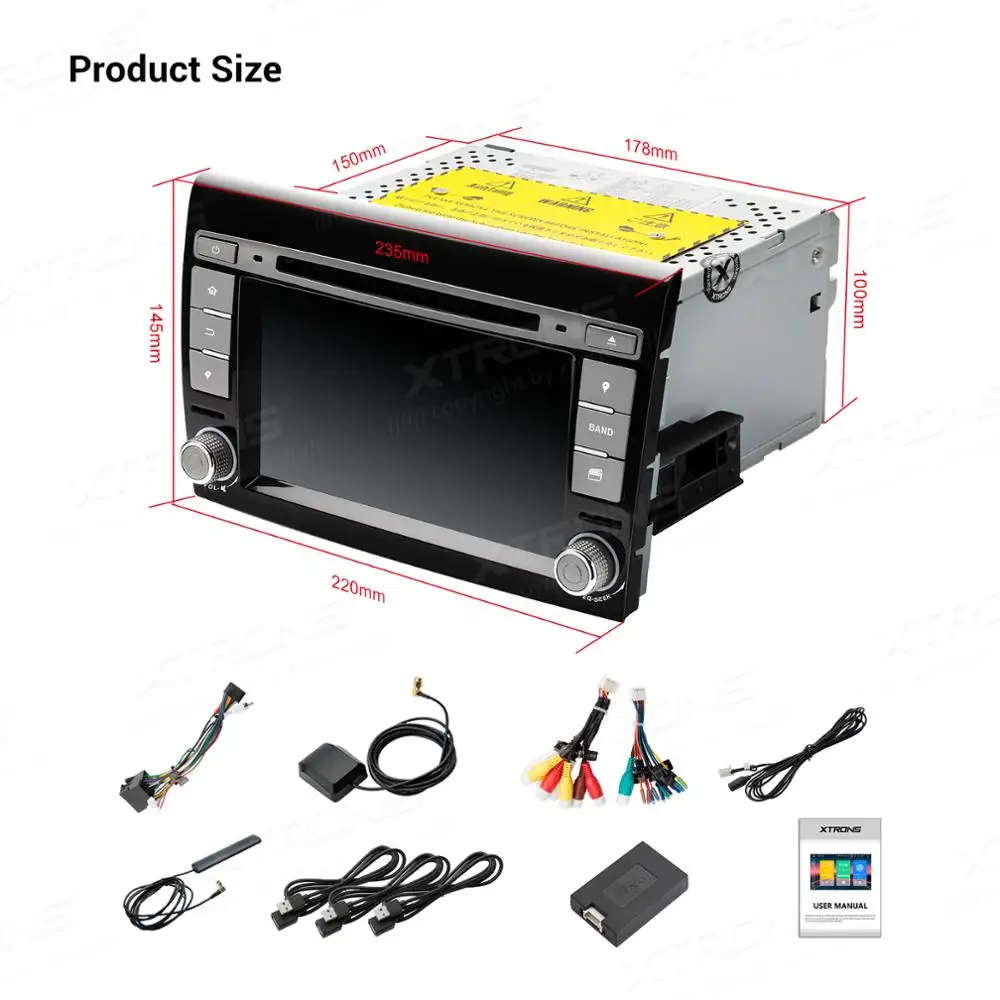 XTRONS " Android 9,0 Автомобильный мультимедийный DVD стерео радио плеер gps навигация OBD DVR USB wifi для Fiat Bravo(198) 2007-2013