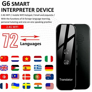 

TIPTOP G6 Portable Audio Translator Translaty MUAMA Enence Smart Instant Real Time Voice Languages Translator