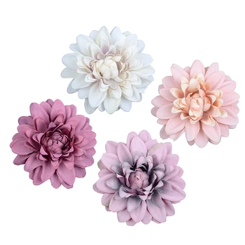 

2PCS 10cm Artificial Dali Chrysanthemum Silk Flower Head For Home Wedding Party Decoration Scrapbooking DIY Fake Flowers Wall