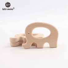 Let'S Make – anneau de dentition en bois pour bébé, 5 pièces, cadeau pour nouveau né, jouets de plage, pendentif berceau