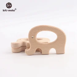 Let'S Make – anneau de dentition en bois pour bébé, 5 pièces, cadeau pour nouveau né, jouets de plage, pendentif berceau 