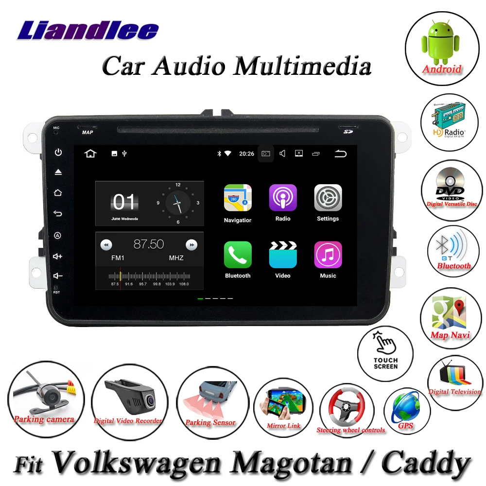 

Liandlee Car Android System For Volkswagen Magotan / Caddy Radio CD DVD Player GPS Nav Navi Navigation HD Screen Multimedia