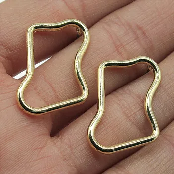 

WYSIWYG 6pcs/lot 22x29mm KC Gold Color Geometric Stud Earrings Base Findings With Pin Earring Wires Jewelry Making Accessories