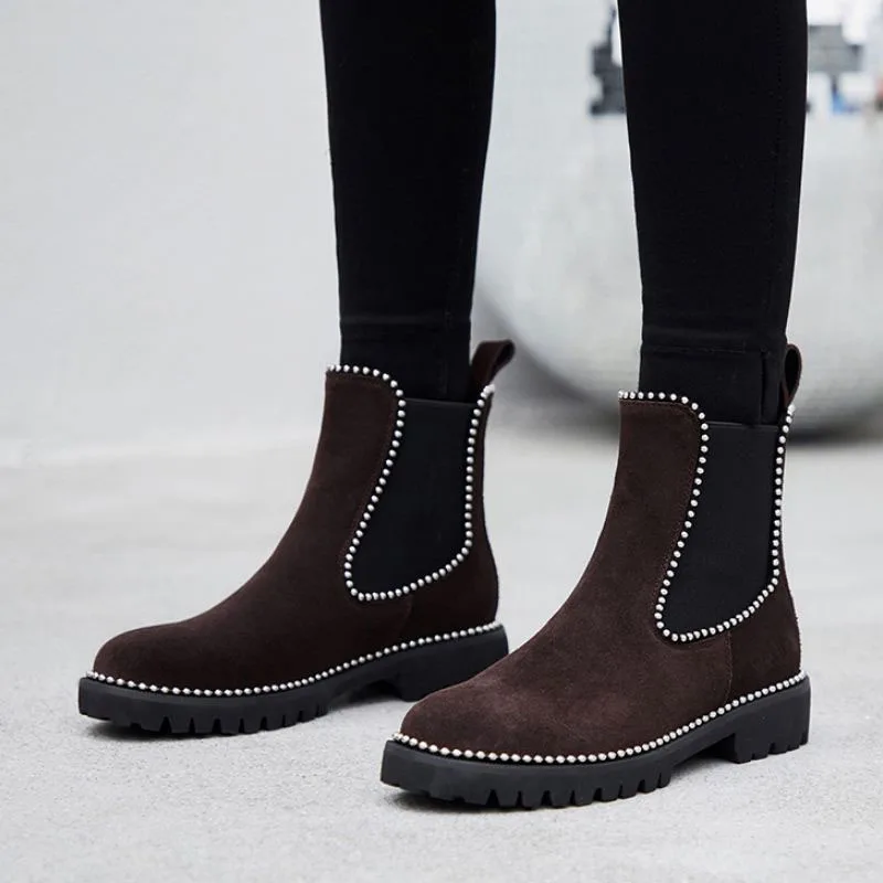 genuíno elástico banda plana sapatos rebites dedo