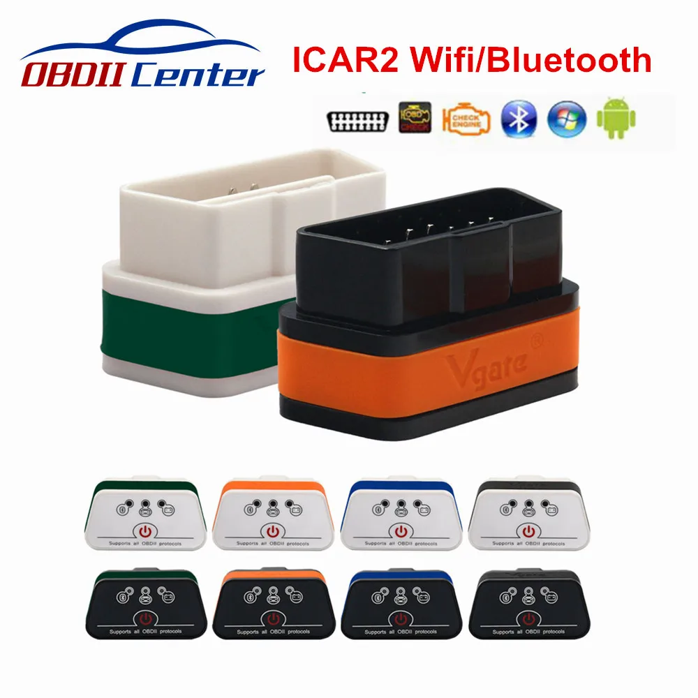 Квалифицированный Icar2 Vgate ELM327 Bluetooth 3 0 Icar 2 Wifi ELM 327 IOS автоматический