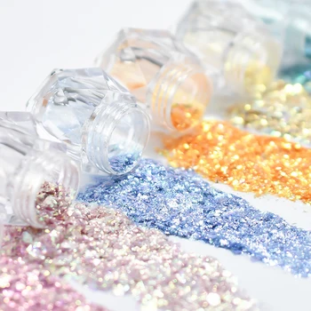 

100g/bag Mermaid Opal Powder Glitter Nail Flake for Face, Hair, Body Ice Crystal Edelweiss Ultra-fine Opal Nail Glitter @JES15TR