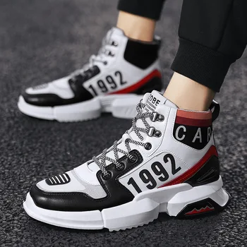 

M- Spring and autumn men's shoes high-top shoes autumn 2019 newest casual wild comfortable breathable men's tide shoes