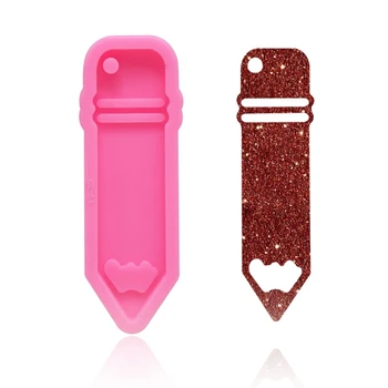 

DIY Super Glossy Pencil Key Chain Casting Silicone Mould Crafts Decoration Keychain Making Tool Crystal Epoxy Resin Mold