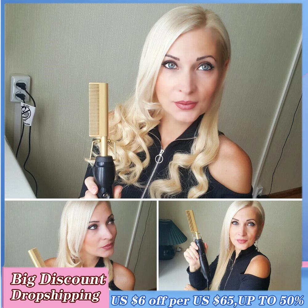 hot comb straightening iron