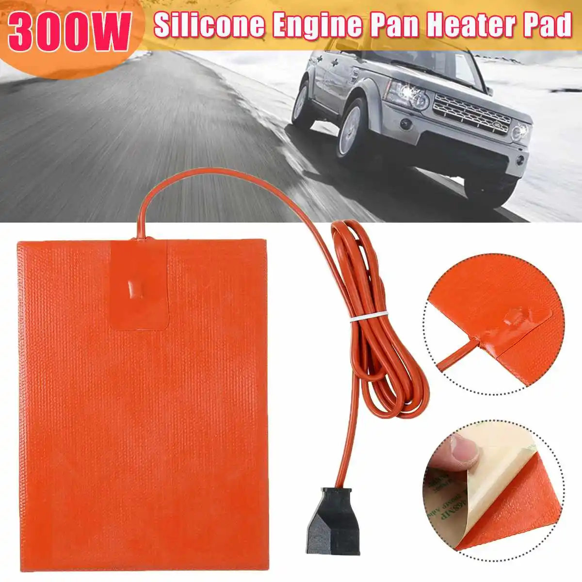 300w/250w/120w Car Engine Oil Pan Sump Tank Heater Pad Silicone Heating