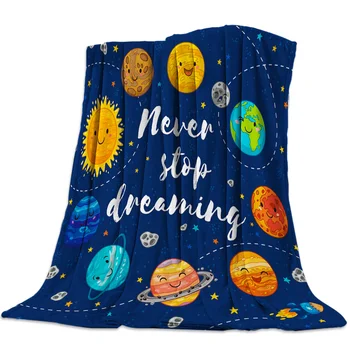 

Cartoon Planet Pattern Bedspread Bed Cover Blankets Blanket Throws Wrinkle-Resistant Anti-Static Polyester Relaxing Calming