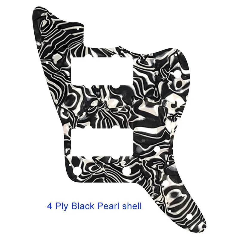 black pearl shell Pleroo пользовательские гитарные части-для нас нет верхнего управления Jazzmaster Стиль гитары накладки Замена - Цвет: black pearl shell