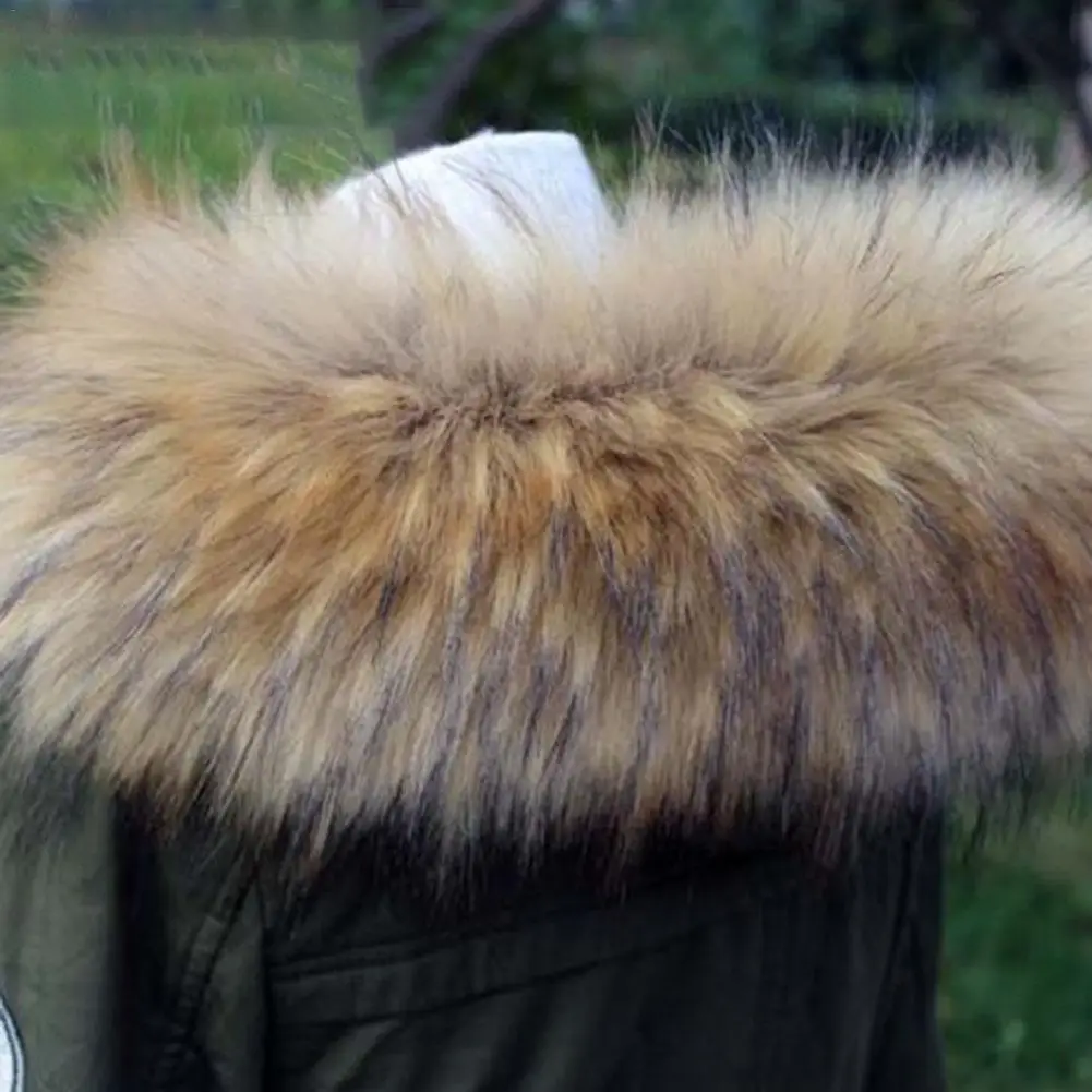 75 см Искусственный мех воротник накидка Шаль Зима для женщин Твердые Длинные волосы имитация меха шарфы осень мода Гладкая большая шаль