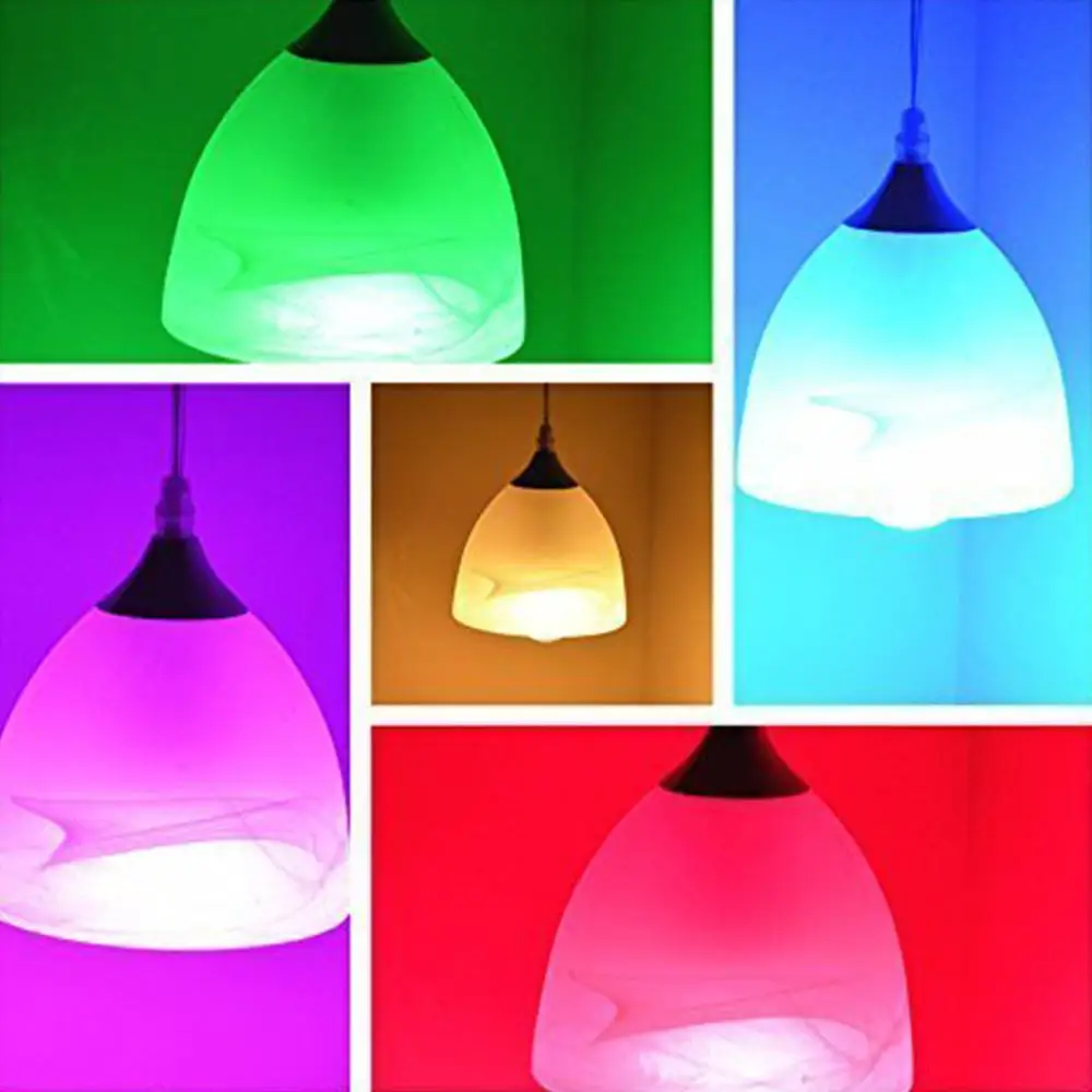 Kuulee E27 85-265 в RGB светодиодный ИК дистанционное управление лампа Светодиодная Регулируемая RGB Изменение цвета лампы
