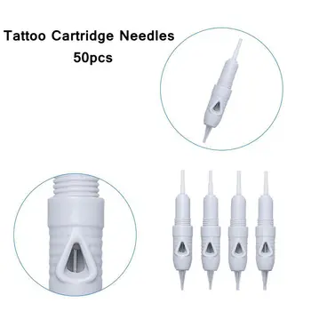 

50pcs/lot Screw Gray Tattoo Needles Disposable Cartridge For Premium Charmant Permanent make up eyebrow Tattoo Machine Pen