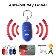 Détecteur de clé intelligent Anti perte, capteur de sifflet, porte clés, traqueur LED avec localisateur de claquettes de sifflet 