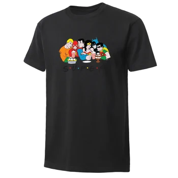 

Movie Justice League T Shirt Men'S Superhero Male Shirt Hot Fashion Tee Hip Hop Short Sleeved Funny Casual Round Collar Shirt