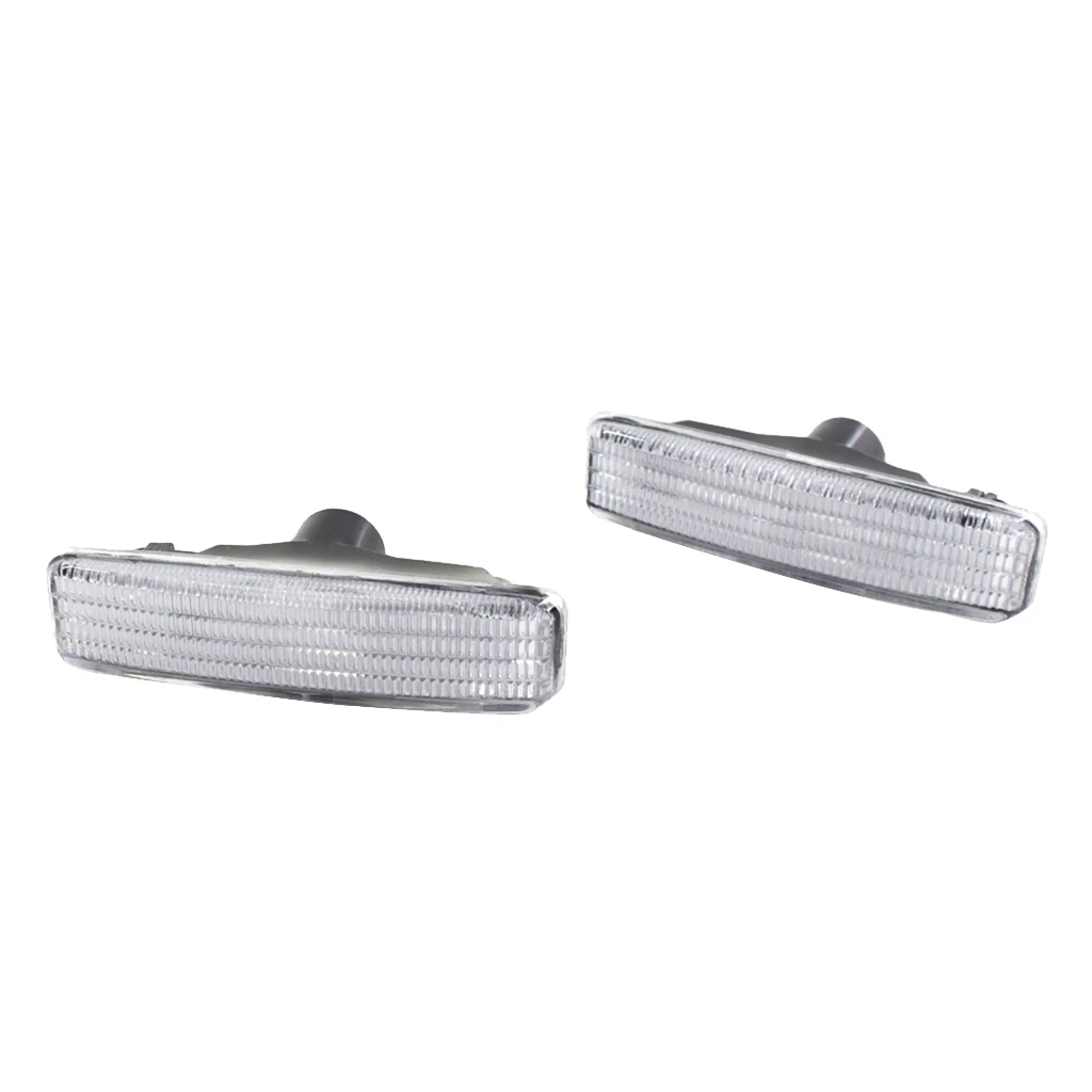 2 Pack Clear Side Marker  Lights White LED For BMW E39 5 SERIES
