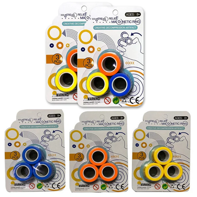 

Fingears Magnetic Rings Spinner Magnetic Force Bracelet Ring Decompression Toy Hot Selling Ring Finger Game Decompression toys