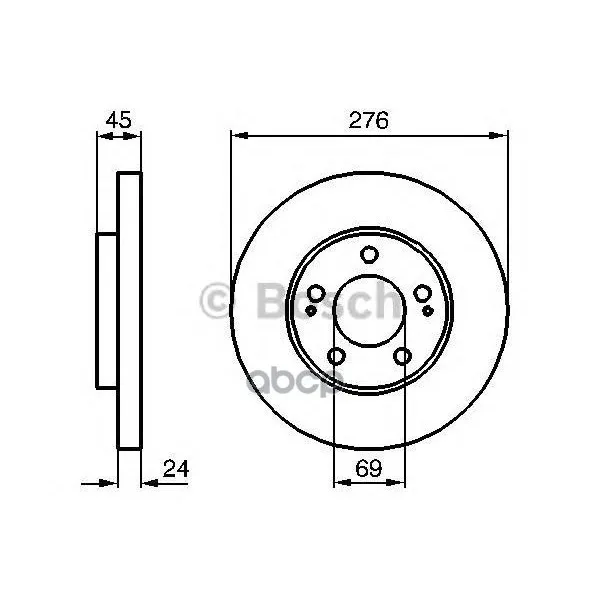 Тормозной Диск 0986479035 Bosch арт. 0986479035