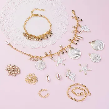 

Alloy Shell Starfish Pendent Charms Diy Bracelet Handmade Earring Findings -t