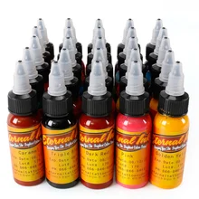 Набор для татуировки, 50 шт., пигмент, 30 мл, Перманентный макияж, тату, боди-арт, цвет бровей, губ