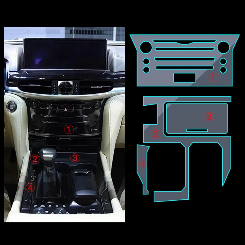 Автомобильные наклейки для Lexus, прозрачные защитные ТПУ пленки, чехлы для Lexus LX570, аксессуары для интерьера