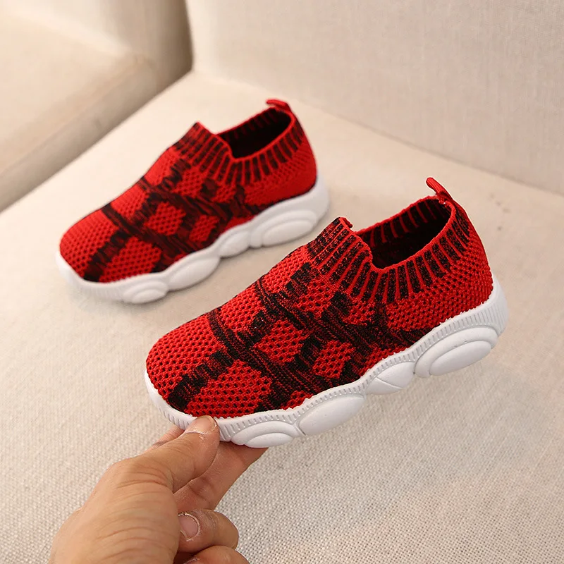 

SKHEK Children Sports Shoes Boys Girls Spring Damping Casual Shoes Toddler Slip Patchwork Breathable Sneakers kids shoes